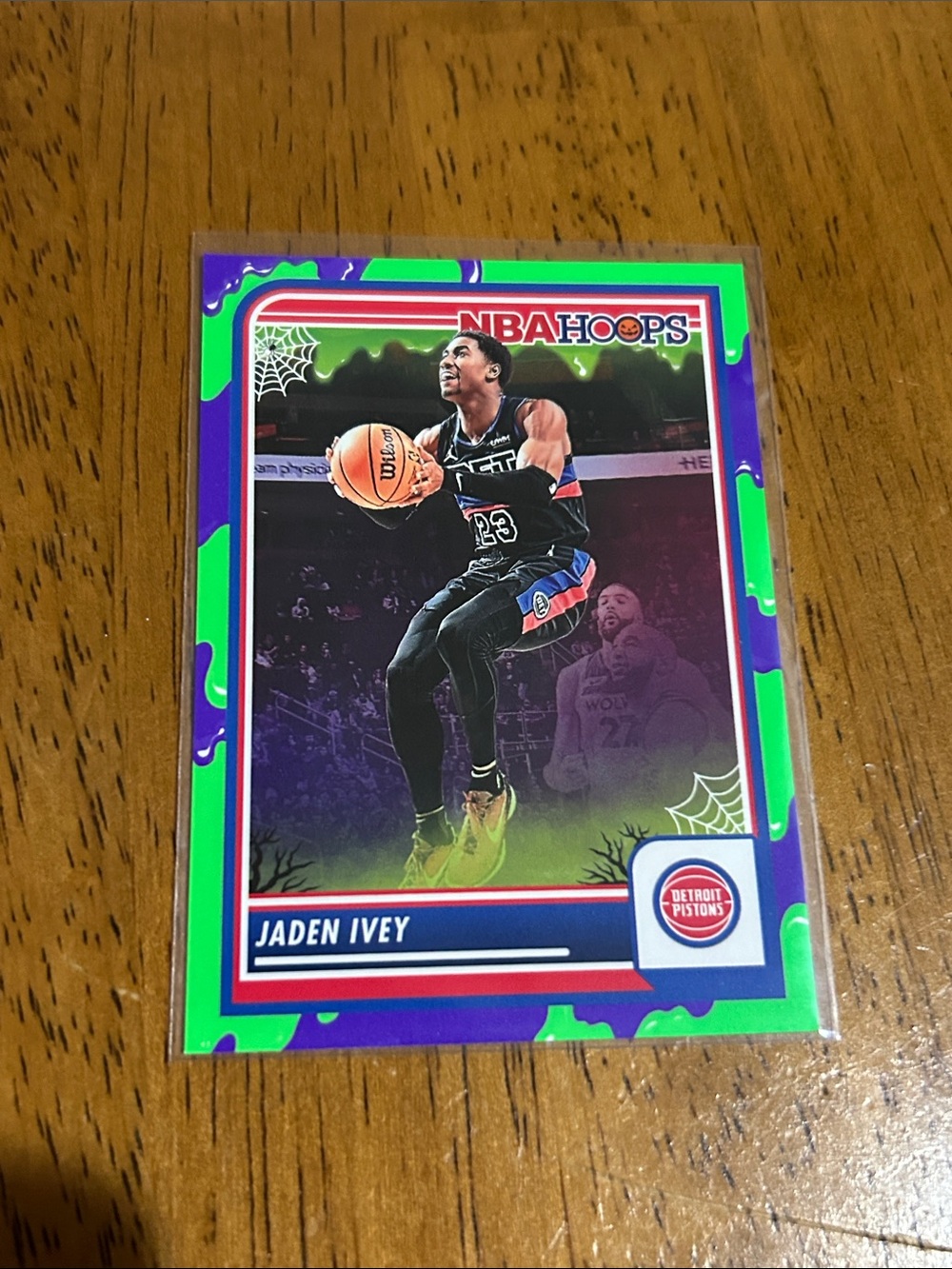 Panini NBA Hoops Jaden Ivey Green and Purple Rookie Card